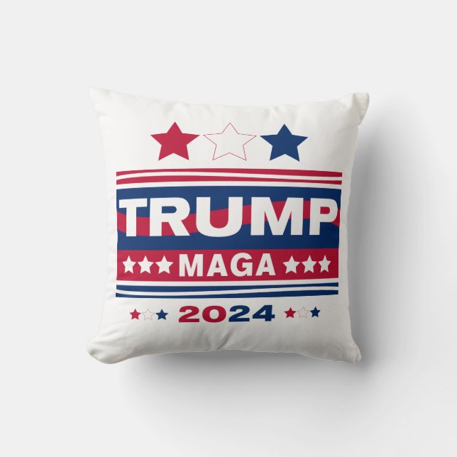 Coussin TRUMP~MAGA~2024 Pilote (Recto)