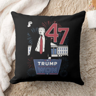 Coussin Trump remporte 2024 Président 47 Amérique USA