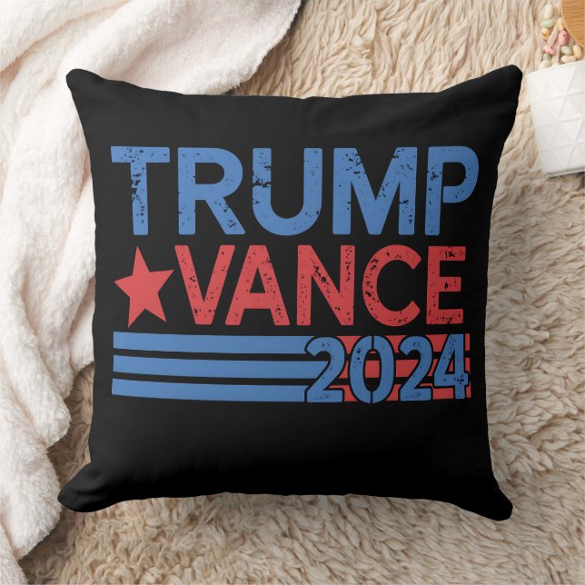 Coussin Trump Vance 2024 Président 47 USA Vintage (Couverture)