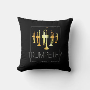 Coussin Trumpet né pour être trompette pour les musiciens