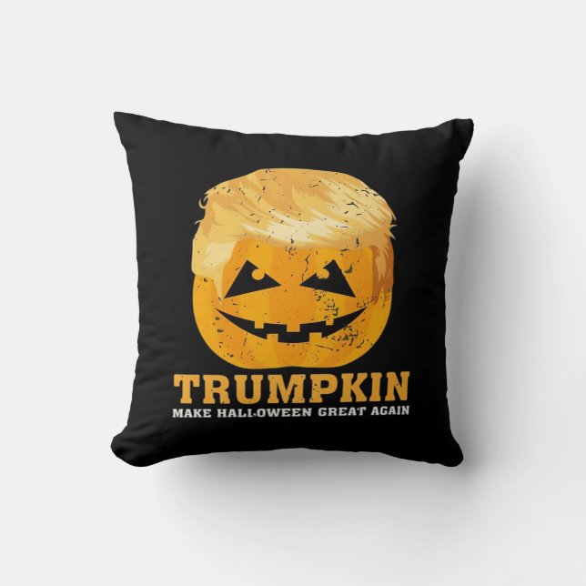 Coussin Trumpkin drôle Rendre Halloween grand à nouveau (Recto)