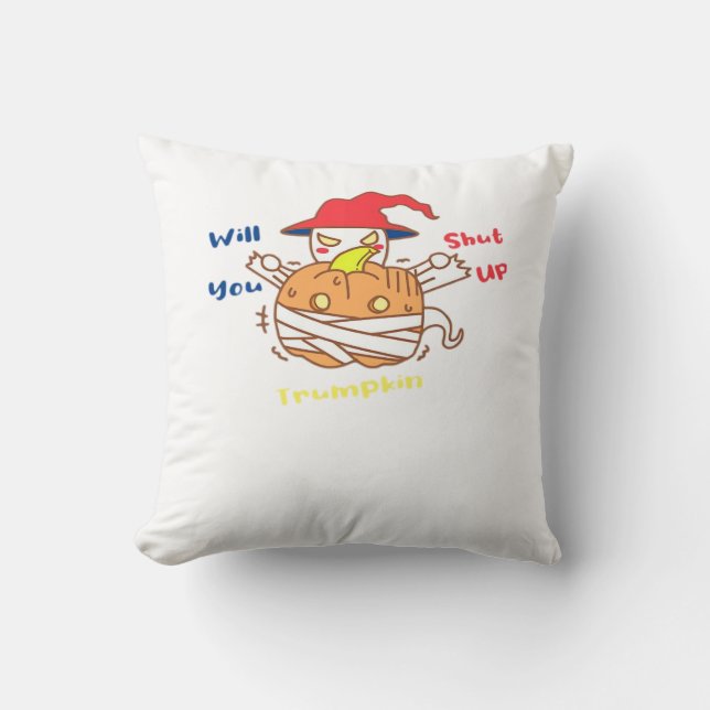 Coussin Trumpkin Halloween Election Debate Et Joe Biden (Recto)