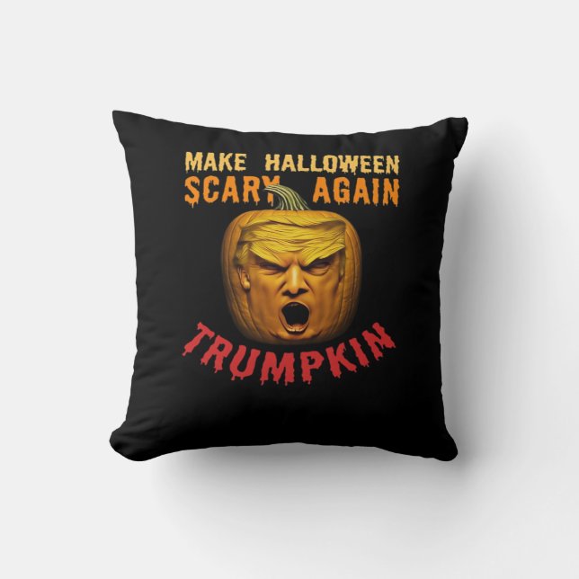 Coussin Trumpkin Rendre Halloween effrayant - Drôle Donald (Recto)