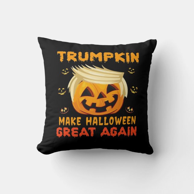 Coussin Trumpkin - Rendre Halloween plus grand classique (Recto)