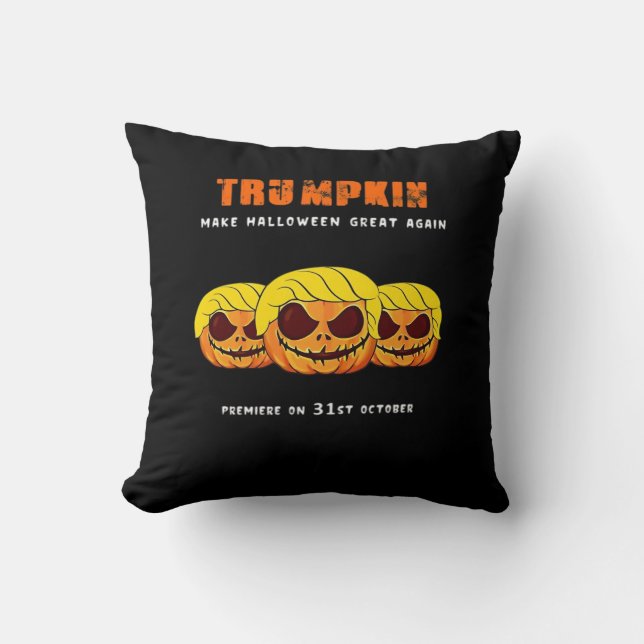 Coussin Trumpkin - Rendre Halloween plus grand classique (Recto)
