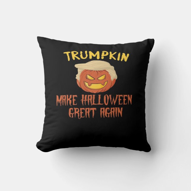 Coussin Trumpkin Rendre sa grandeur à Halloween - Drôle Co (Recto)