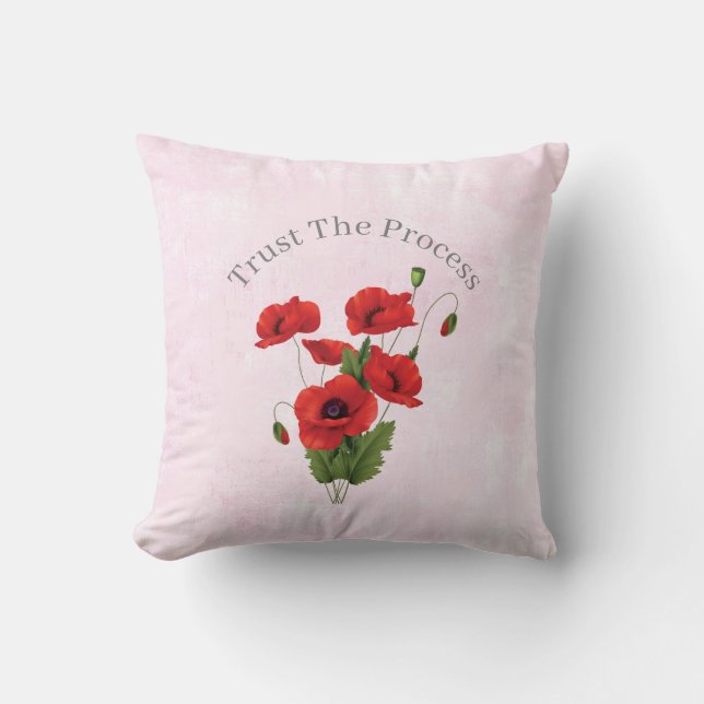Coussin Trust The Process Throw Pillow  (Recto)