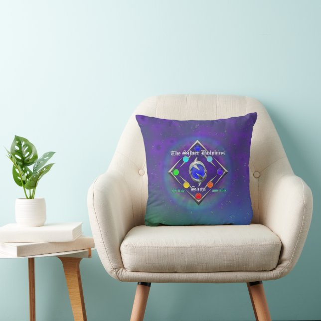 Coussin TSDS : De la vie et de l'amour Logo Bleu et Vert  (Chaise)