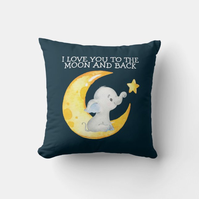 Coussin Tu aimes la lune et le retour (Recto)