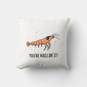 Coussin Tu fais rire Krillin Pun de krill drôle