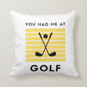 Coussin Tu m'as eu au golf