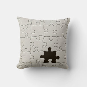 Coussin Tu Me Complètes Romantique Puzzle Noir et Blanc