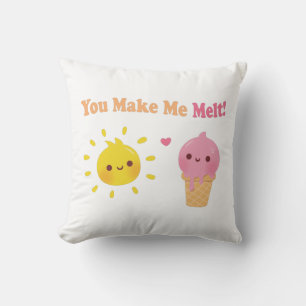 Coussin Tu me fais fondre, Amour pun humour