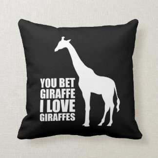 Coussin Tu paries la girafe I Love Giraffes