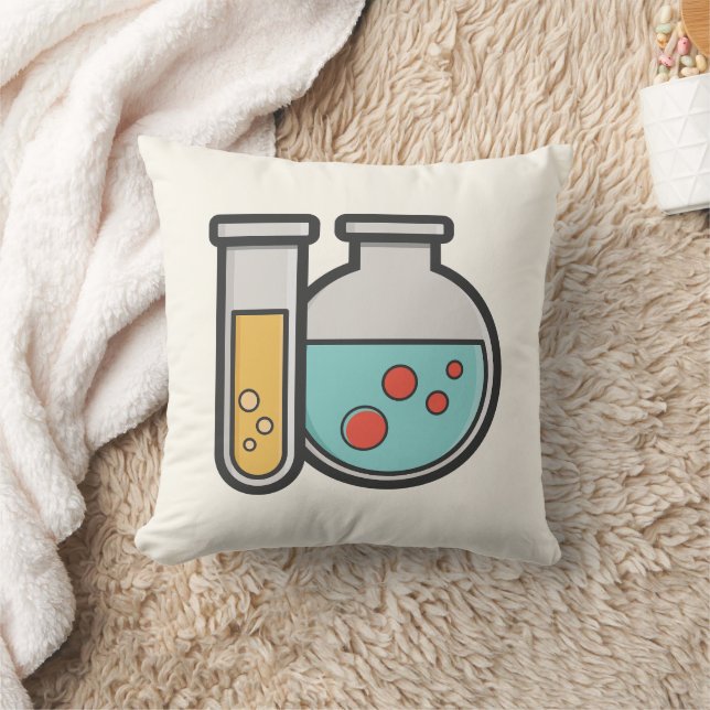Coussin Tube d'essai de chimie et bécher (Couverture)