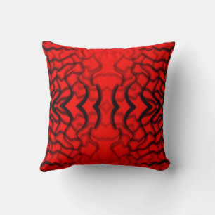 Coussin Tubulaire avec garniture noire et rouge