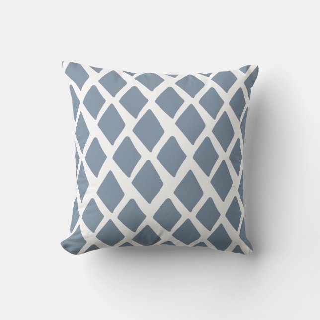 Coussin Tuile de diamant Motif bleu (Recto)