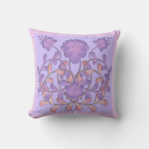 Coussin Tuile de verre 3D fleurs violet liquide gzhel