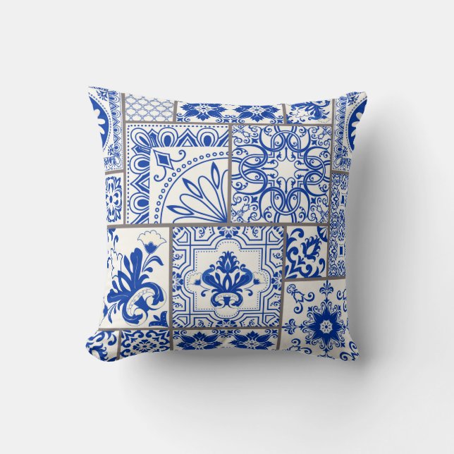 Coussin Tuile en patchwork sans couture avec motifs victor (Recto)