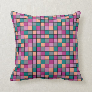 Coussin Tuiles diagonales modernes 5 couleurs