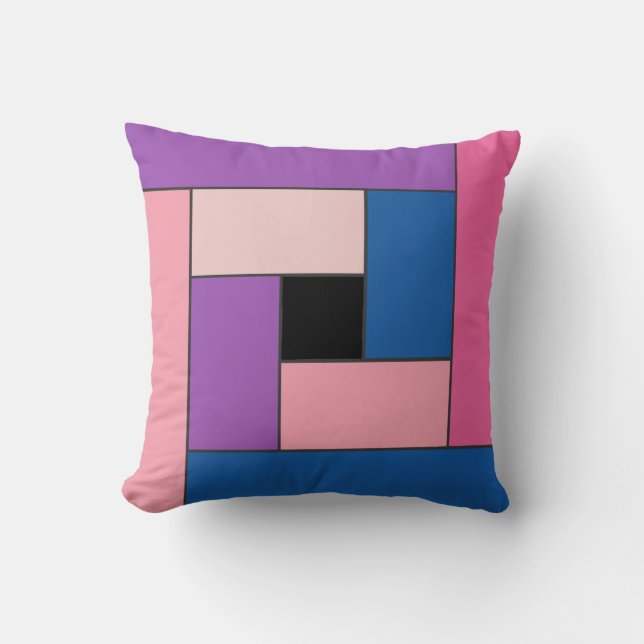 Coussin Tuiles géométriques Motif ver2 Pillow (Recto)