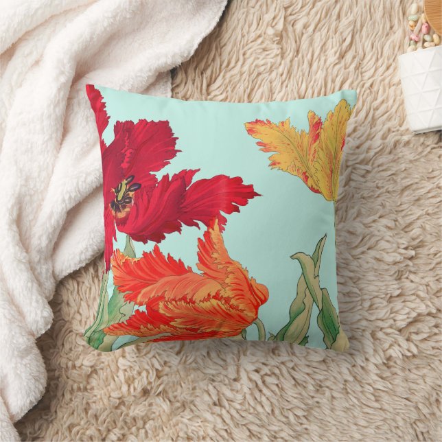 Coussin Tulide perroquet, Floral (Couverture)