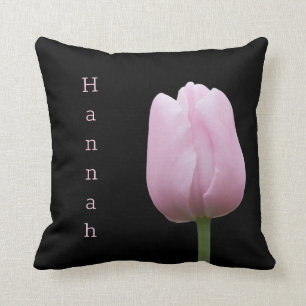 Coussin Tulipe jolie rose personnalisée