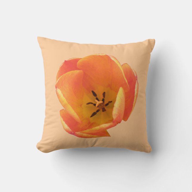 Coussin Tulipe orange (Recto)