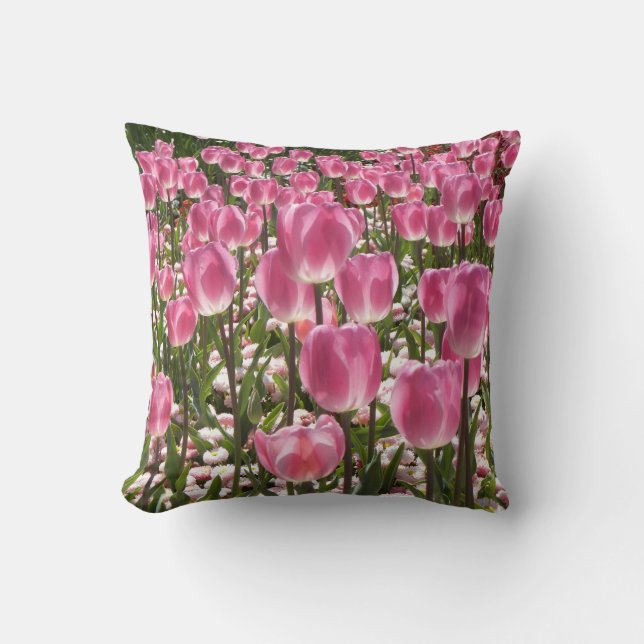 Coussin Tulipes de Canberra doubles faces (Recto)