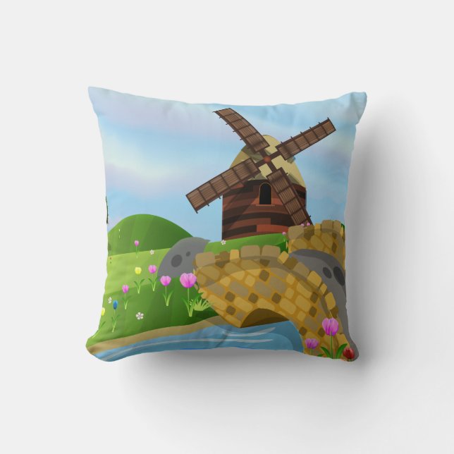 Coussin Tulipes de Hollande (Recto)