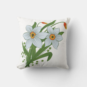 Coussin Tulipes et jonquilles Fleurs