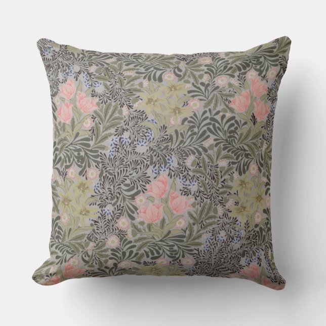 Coussin Tulipes, marguerites et chèvrefeuille (Recto)