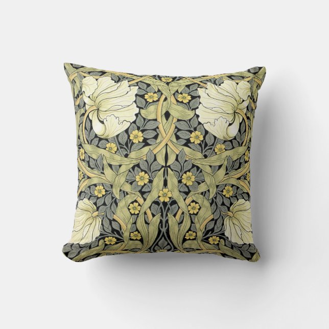 Coussin Tulipes Pimpernel Art Botanique de William Morris (Recto)
