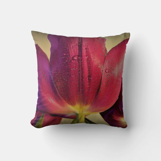 Coussin Tulipes pourpres   (Recto)