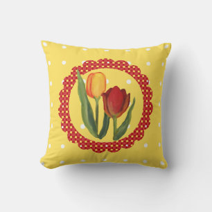 Coussin Tulipes printanières