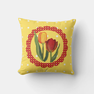 Coussin Tulipes printanières