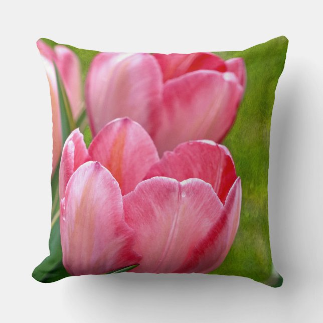 Coussin Tulipes roses (Recto)