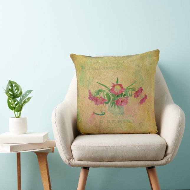 Coussin Tulipes vintages (Chaise)