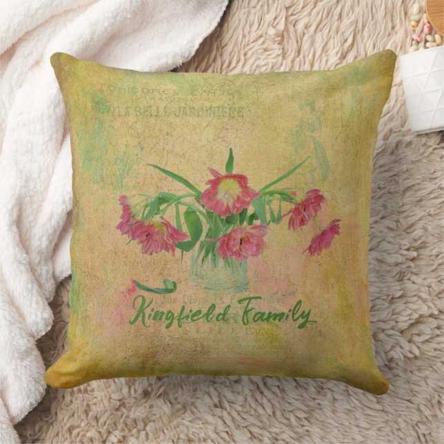 Coussin Tulipes vintages (Couverture)