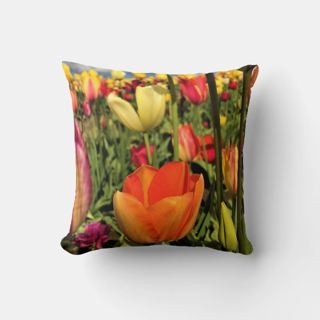 Coussin Tulips du Colorful (Recto)