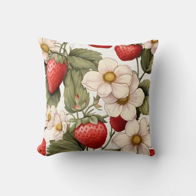 Coussin Tumbler fraise | Fruit Tumbler | Tempête d'été (Recto)