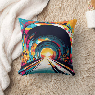 Coussin Tunnel Avec Graffiti Art