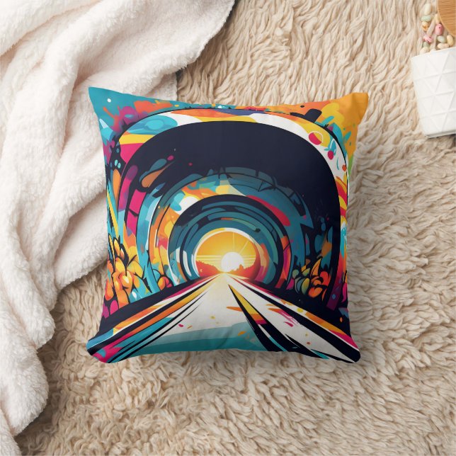 Coussin Tunnel Avec Graffiti Art (Couverture)