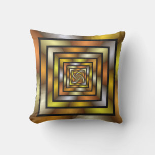 Coussin Tunnel lumineux coloré Trippy Fractal Graphisme