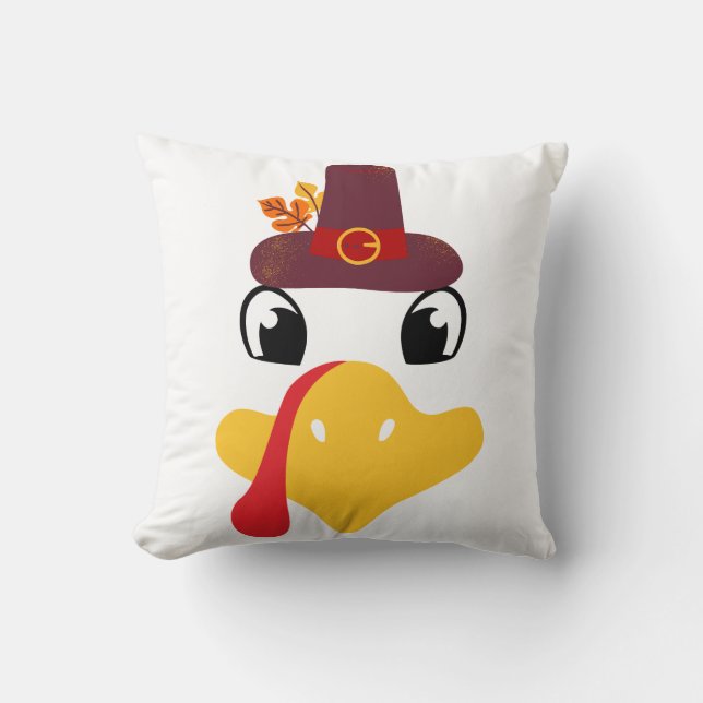 Coussin Turkey Moo Funny Thanksgiving (Recto)