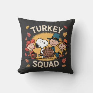 Coussin Turkey Squad Funny Cartoon Friends Thanksgiving