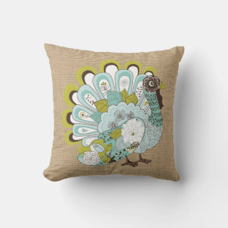 Coussin Turquie sur le faux Burlap