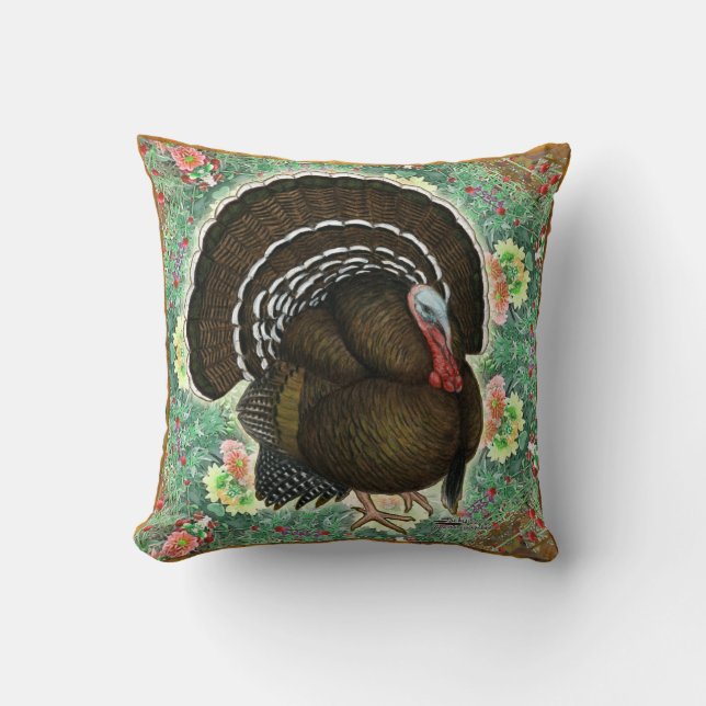 Coussin Turquie sur les Verts (Recto)