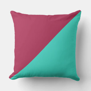 Coussin Turquoise & Amaranth couleur violet foncé