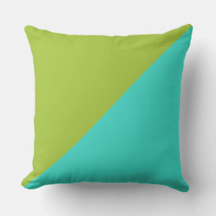 Coussin Turquoise & Android vert Solid Color Arrière - pla